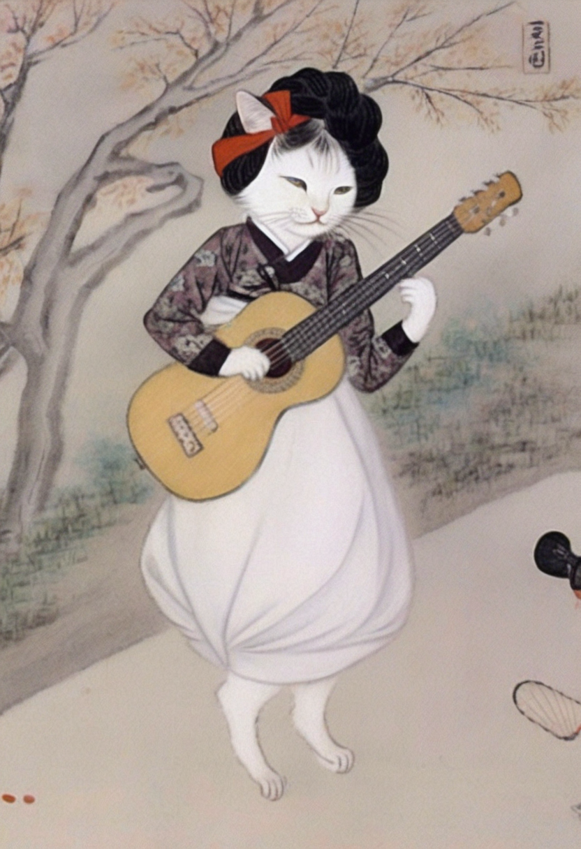 50362-1744153153-sd_xl_base_1.0_0.9vae-Euler a-best quality shinyunbok painting a cat wearing dress.png